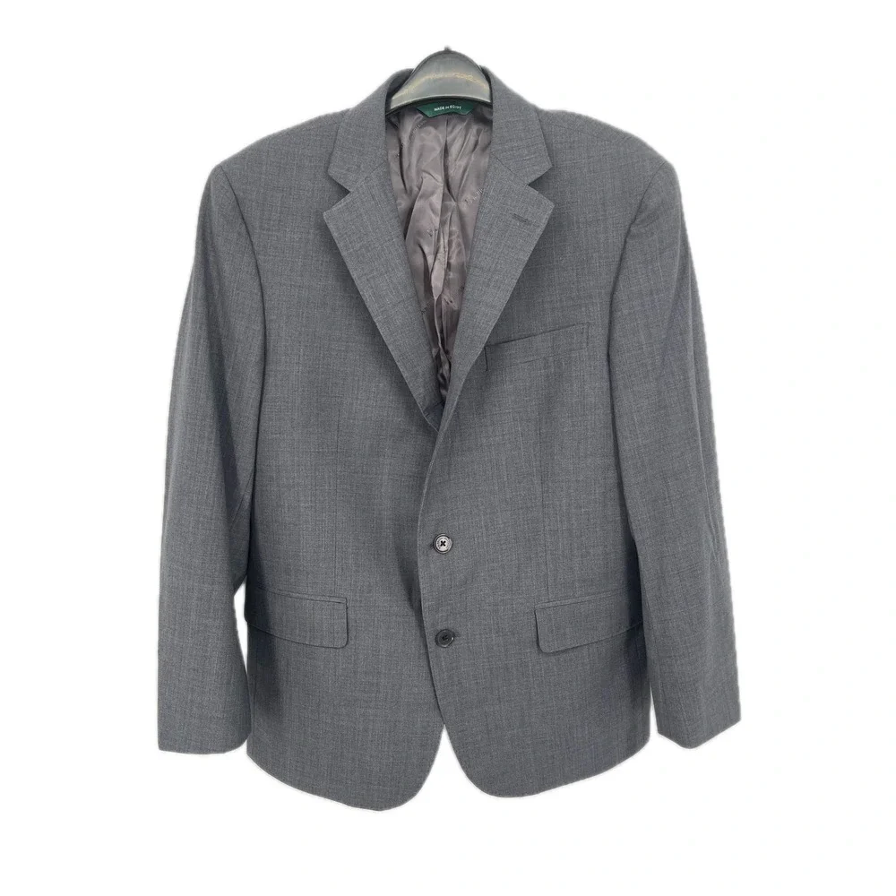 NWT B by‎ Brooks Brothers Gray Two Button Wool Blazer Jacket 42S 45023-001ND018A